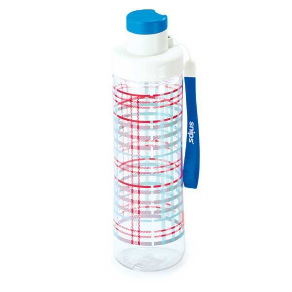 תמונה של בקבוק מים רב פעמי 0.75 ליטר עם עיטור כחול אדום